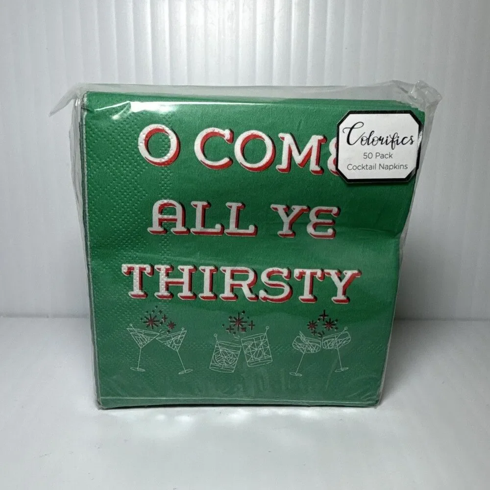 Colorfics Green Cocktail Napkins 50-Pack 